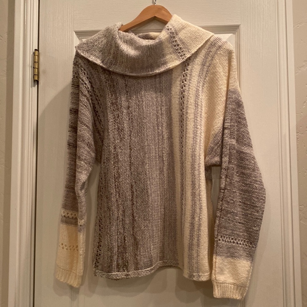 Knox Rose Long Sleeve Knit Turtleneck Sweater Sz M